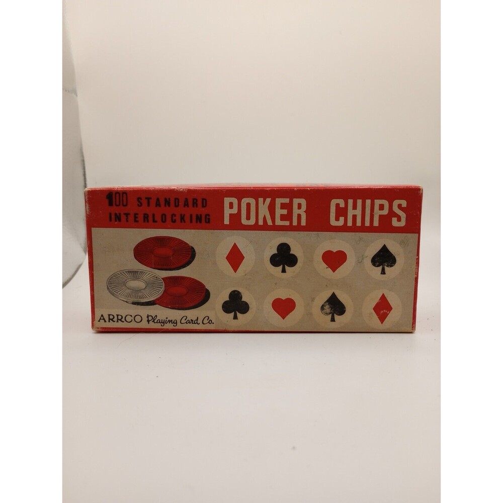 Vintage Gallant Knight Inc. 100 Standard Locking Poker Chips VTG Card Games